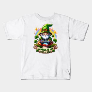 St. Patrick's Day Gamer Gnome Kids T-Shirt